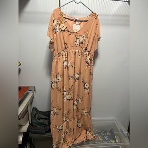 Pink/Mauve Maternity Floral Dress